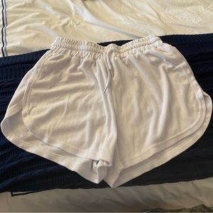 White Terry Shorts